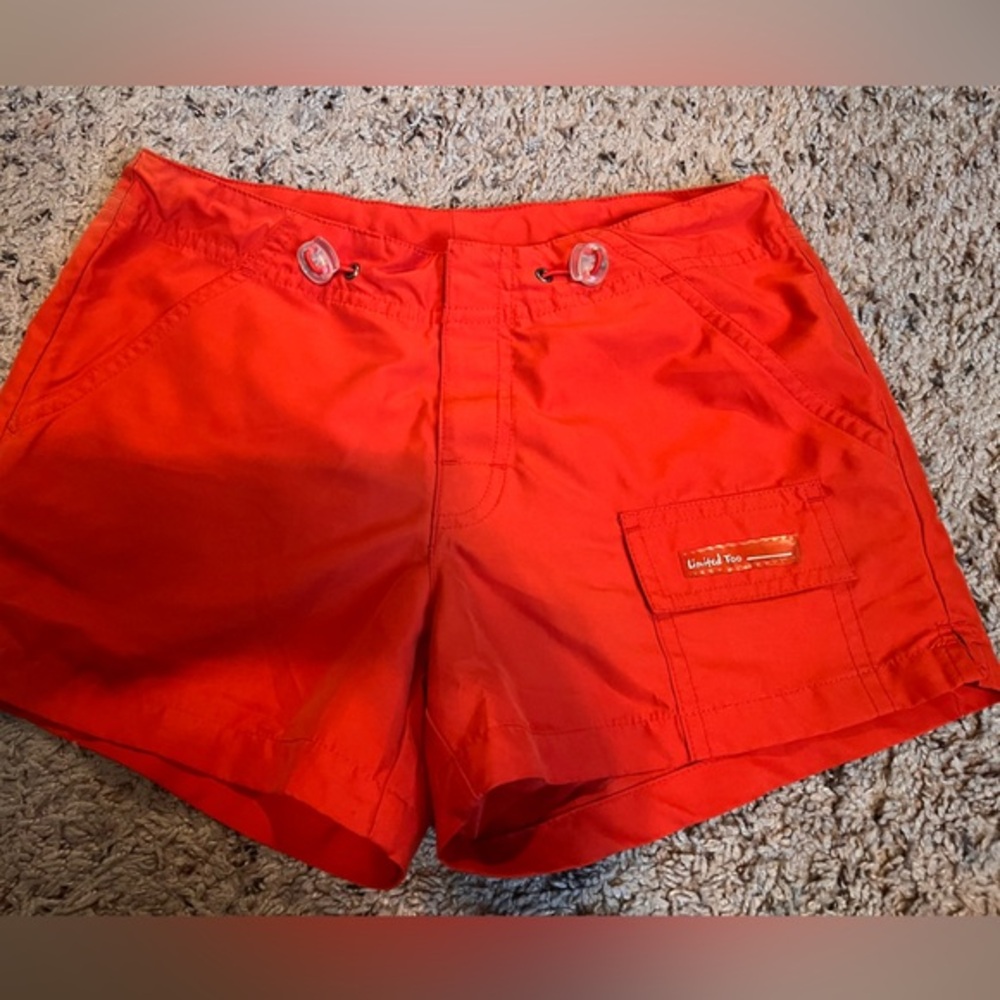 Vintage Limited‎ Too Y2K Red Cargo Shorts Girls Size 10 2000s 90s athletic
